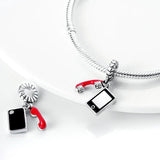 925 Sterling Silver Eiffel Tower Travel Dangle Charm Bead