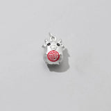 925 Sterling Silver Luck Cow Animals Charms DIY Jewelry Necklace Accessory