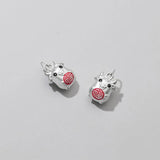 925 Sterling Silver Luck Cow Animals Charms DIY Jewelry Necklace Accessory
