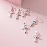 925 Silver Pink Angel DIY Jewelry Necklace Bracelet Accessory