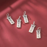 MEETSOFT S925 Sterling Silver Matte Cow Charm for DIY Jewelry