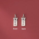 MEETSOFT S925 Sterling Silver Matte Cow Charm for DIY Jewelry