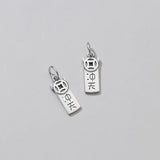MEETSOFT S925 Sterling Silver Matte Cow Charm for DIY Jewelry