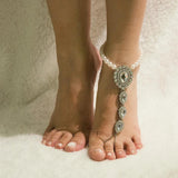 J.Shine Sexy Crystal Anklets for Women Pearl Chain Ankle Bracelet