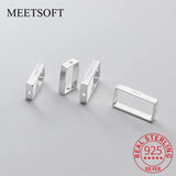 Classic S925 Sterling Silver Square Bead Frame Charms for DIY Jewelry Making