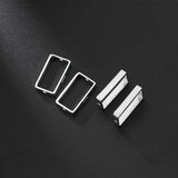 Classic S925 Sterling Silver Square Bead Frame Charms for DIY Jewelry Making