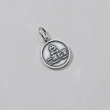 Vintage 925 Sterling Silver Round Charms for DIY Necklace Bracelet