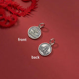 Vintage 925 Sterling Silver Round Charms for DIY Necklace Bracelet