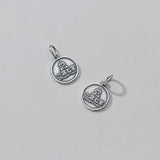 Vintage 925 Sterling Silver Round Charms for DIY Necklace Bracelet
