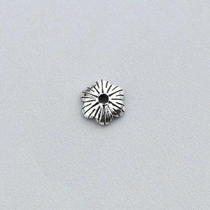10pcs 925 Sterling Silver 6mm Flower Bead Caps DIY Fine Jewelry Accessory