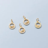 925 Sterling Silver Zircon Stars Charm for DIY Necklace