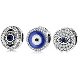 925 Silver Eye CZ Beads for Charm Bracelet