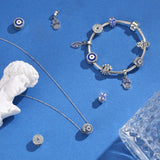 925 Silver Eye CZ Beads for Charm Bracelet