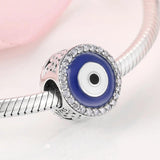 925 Silver Eye CZ Beads for Charm Bracelet