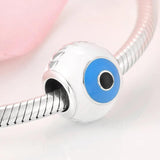 925 Silver Eye CZ Beads for Charm Bracelet