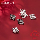 925 Sterling Silver Blessing Hollow Double hole Charms DIY Jewelry Accessory