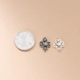 925 Sterling Silver Blessing Hollow Double hole Charms DIY Jewelry Accessory