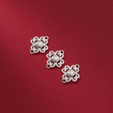 925 Sterling Silver Blessing Hollow Double hole Charms DIY Jewelry Accessory