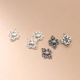 925 Sterling Silver Blessing Hollow Double hole Charms DIY Jewelry Accessory