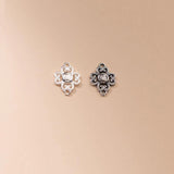 925 Sterling Silver Blessing Hollow Double hole Charms DIY Jewelry Accessory
