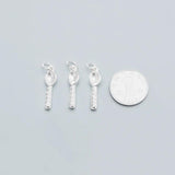 999 Silver Baby Spoon Letter Charms DIY Jewelry Findings