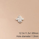 925 Sterling Silver Chinese Knot Double Hole Charms for DIY Jewelry Making
