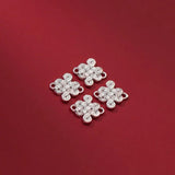 925 Sterling Silver Chinese Knot Double Hole Charms for DIY Jewelry Making