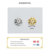 5pcs/lot 925 Sterling Silver Flower Charms Bead Caps DIY Jewelry Accessory