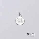 925 Silver Good Luck Letter Charms for DIY Jewelry Making