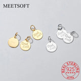925 Silver Good Luck Letter Charms for DIY Jewelry Making