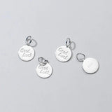 925 Silver Good Luck Letter Charms for DIY Jewelry Making