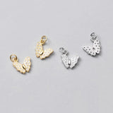 Romantic 925 Silver Zircon Butterfly Charms DIY Necklace Decoration