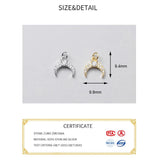 925 Silver Moon Zircon Charms for DIY Necklace