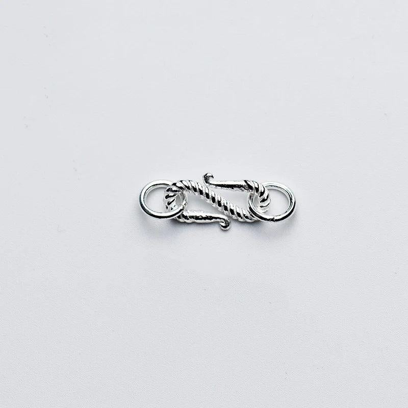 925 Silver S Connection Buckle Charm for DIY Jewelry Necklace Gift