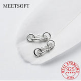 925 Silver S Connection Buckle Charm for DIY Jewelry Necklace Gift