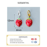 925 Sterling Silver Strawberry Charms for DIY Jewelry Making