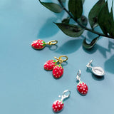 925 Sterling Silver Strawberry Charms for DIY Jewelry Making