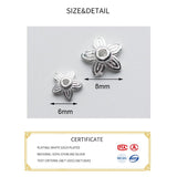 925 Silver Flower Bead Caps DIY Jewelry Accessory