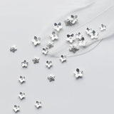 925 Silver Flower Bead Caps DIY Jewelry Accessory