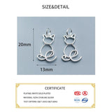 925 Sterling Silver Cat Charms for DIY Jewelry