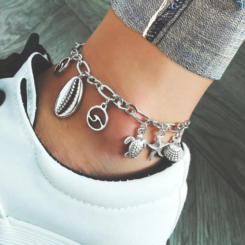 Faux Shell Anklets for Women u2013 Beachy Foot Jewelry