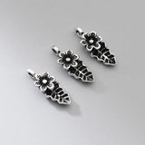 925 Sterling Silver Flower Leaf Necklace Charms S925 Silver Bracelets Pendant