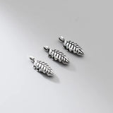 925 Sterling Silver Flower Leaf Necklace Charms S925 Silver Bracelets Pendant
