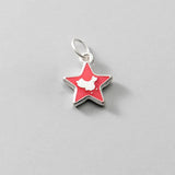 925 Sterling Silver Red Chinese Charms for DIY Necklace