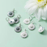 Sterling Silver Daisy Flower Charms DIY Necklace Bracelet Decoration