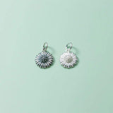Sterling Silver Daisy Flower Charms DIY Necklace Bracelet Decoration