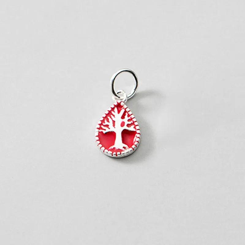 925 Sterling Silver Drop Water Tree Pattern Charms