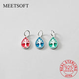 925 Sterling Silver Drop Water Tree Pattern Charms