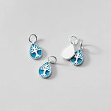 925 Sterling Silver Drop Water Tree Pattern Charms
