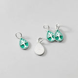 925 Sterling Silver Drop Water Tree Pattern Charms